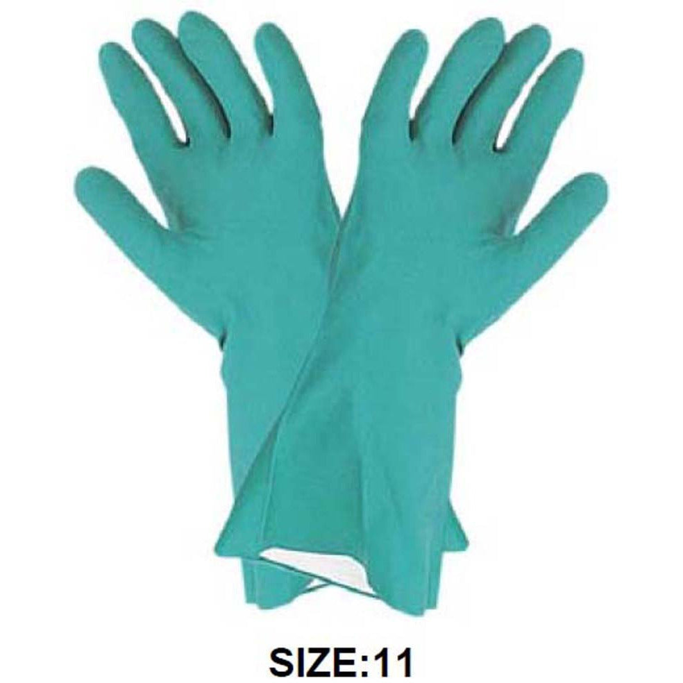 13" Green Nitrile 15 Mil Rubber Wash Gloves - ToolUSA