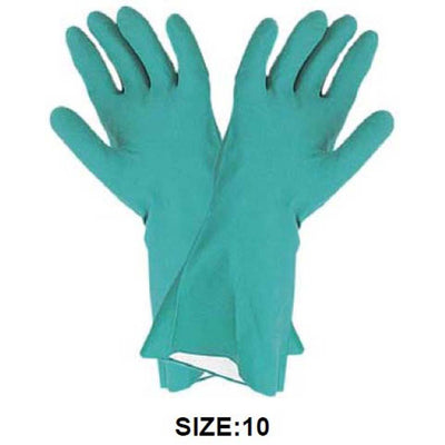 13" Green Nitrile 15 Mil Rubber Wash Gloves - ToolUSA