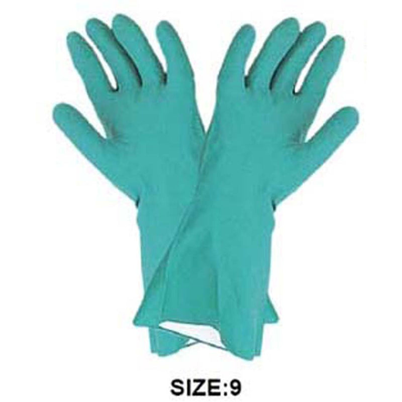 13" Green Nitrile 15 Mil Rubber Wash Gloves - ToolUSA