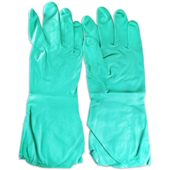 13" Green Nitrile 15 Mil Rubber Wash Gloves - ToolUSA