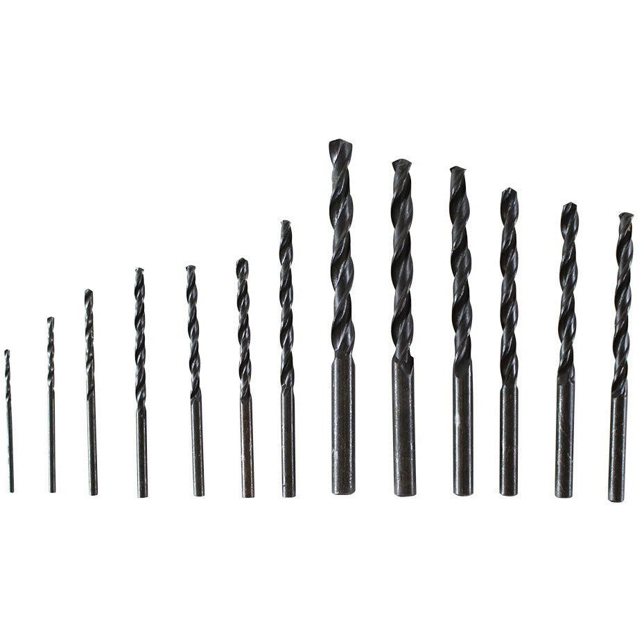13 Piece Carbon Twist Drill Bit Set with Storage Case - TZ02-05000 - ToolUSA