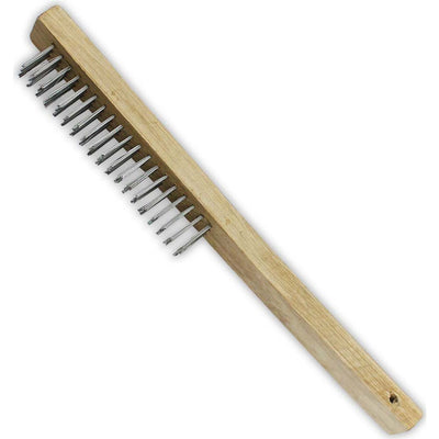 13.5 Inch Wooden Barbecue Brush with Steel Bristles - TZ63-06365 - ToolUSA