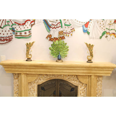 14 Inch Peacock Statuette Décor - 207-1390-YX - ToolUSA