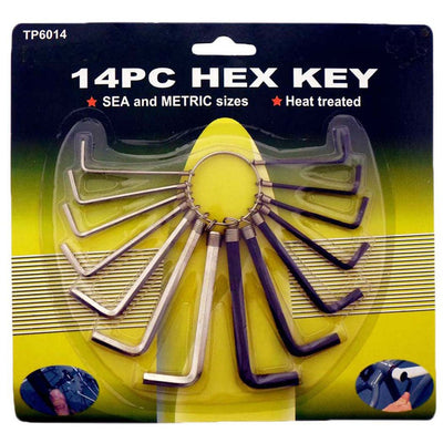14 Piece Hex Key Set in Various Sizes (Pack of: 2) - TP-26014-Z02 - ToolUSA