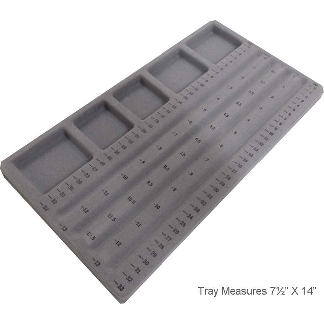 14" x 7.5" Gray Fur Plastic Bead Tray - TJ05-01734 - ToolUSA