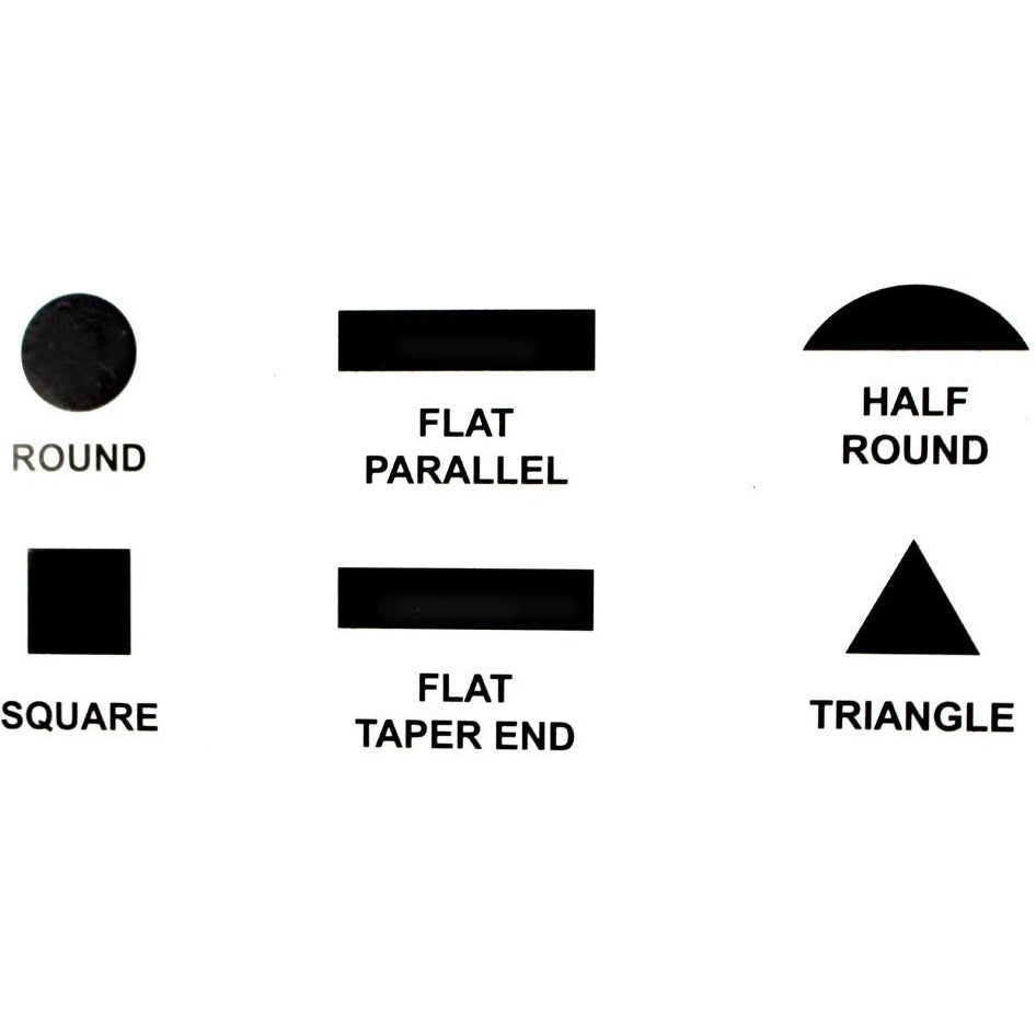 140mm X 3mm Mini 12 Piece Needle File Set With Plastic Handles - F-90342 - ToolUSA