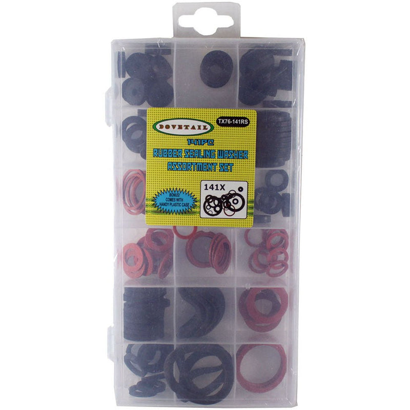 141 Piece Assortment Of Rubber Washers For Leak Sealing (Pack of: 1) - TX76-141RS - ToolUSA