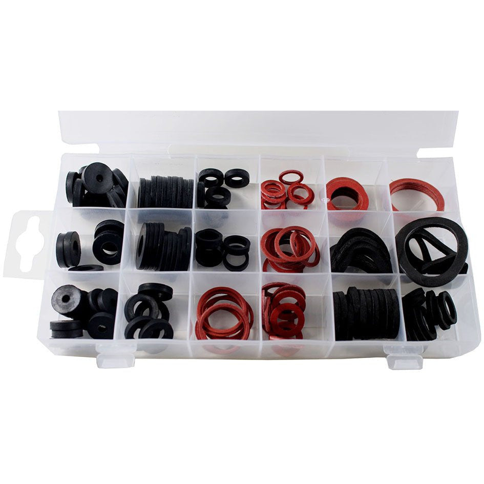 141 Piece Assortment Of Rubber Washers For Leak Sealing (Pack of: 1) - TX76-141RS - ToolUSA