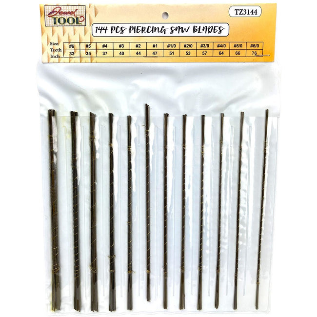 144 Piece Piercing Saw Blades in 12 Sizes - TJ-23900 - ToolUSA