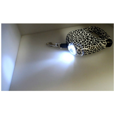 15-Feet Retractable Dog Leash - LED Safety Light - PET-62222-YK - ToolUSA