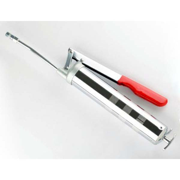 15" Heavy Duty Grease Gun - 12" Flex Hose & 14oz Lithium Grease Tube - TZ8825-YT - ToolUSA