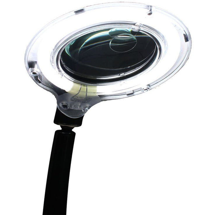 15 Inch Tall, 3-1/2 Inch Diameter Black Magnifier Larmp With Round Fluorescent Bulb - MG-98093 - ToolUSA