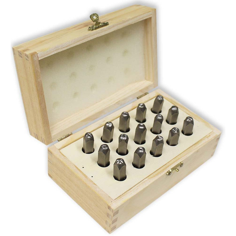 15 Pc. 6 mm (Approx. 1/4") Pattern Stamp Set - NL-19121 - ToolUSA