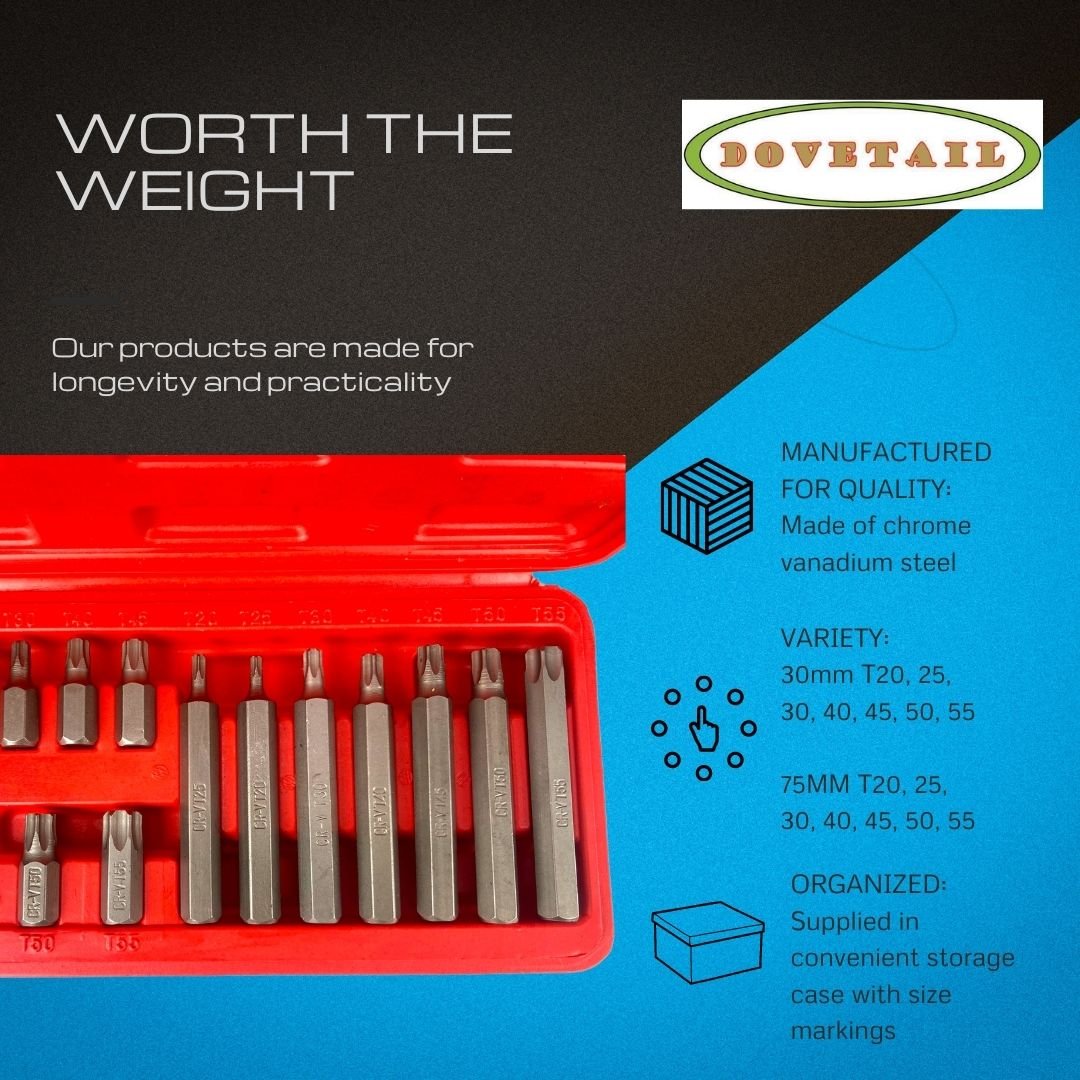 15 Pc. Torx Bit and Socket Set - TX8115 - ToolUSA