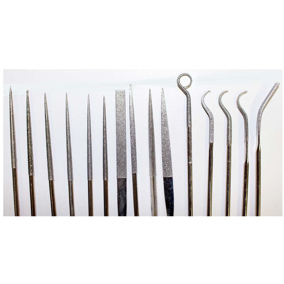 15 Piece Premium Diamond Files Assortment - KIT-FDFILE - ToolUSA