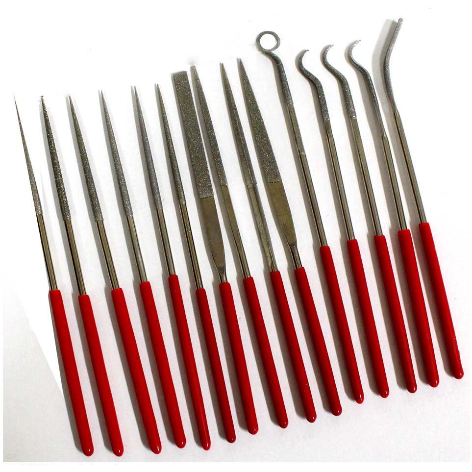 15 Piece Premium Diamond Files Assortment - KIT-FDFILE - ToolUSA