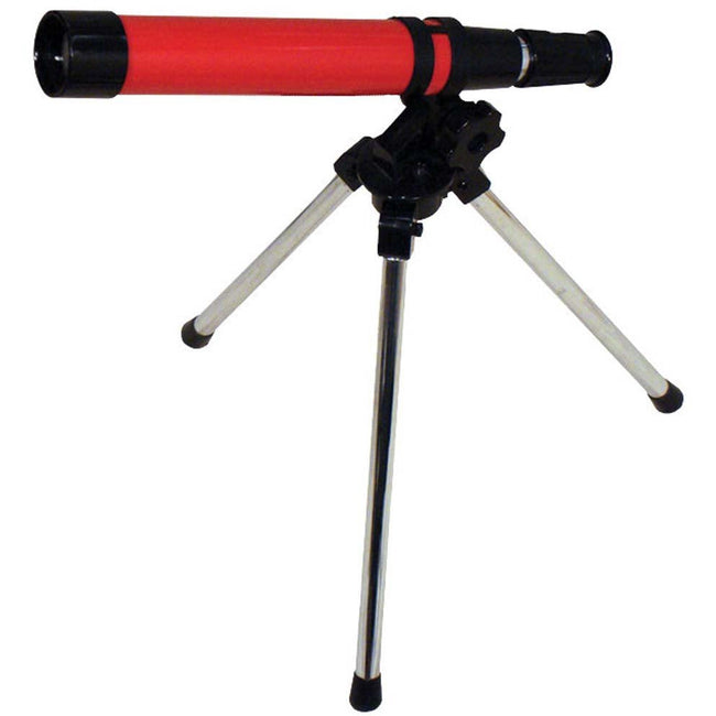 15" Red Telescope With Tripod Stand, 30x Magnification Power X 30mm Lens - MG-00909 - ToolUSA