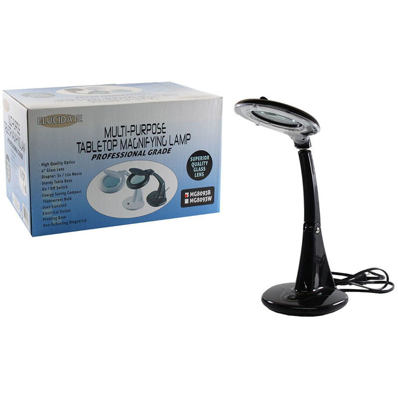 15" Sleek 3x Magnifying Lamp Stand - ToolUSA