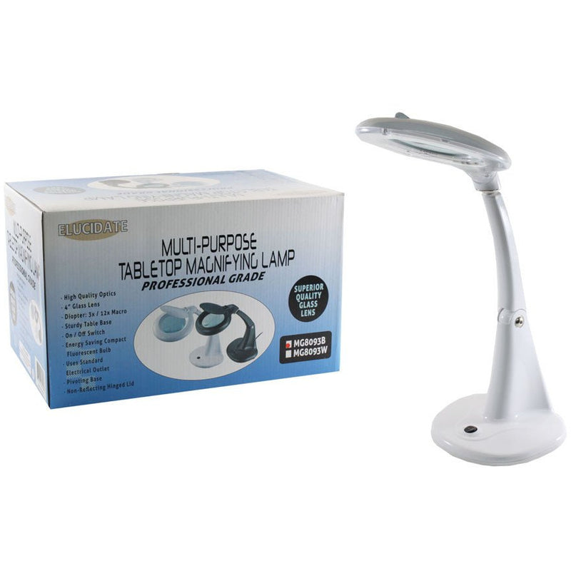 15" Sleek 3x Magnifying Lamp Stand - ToolUSA