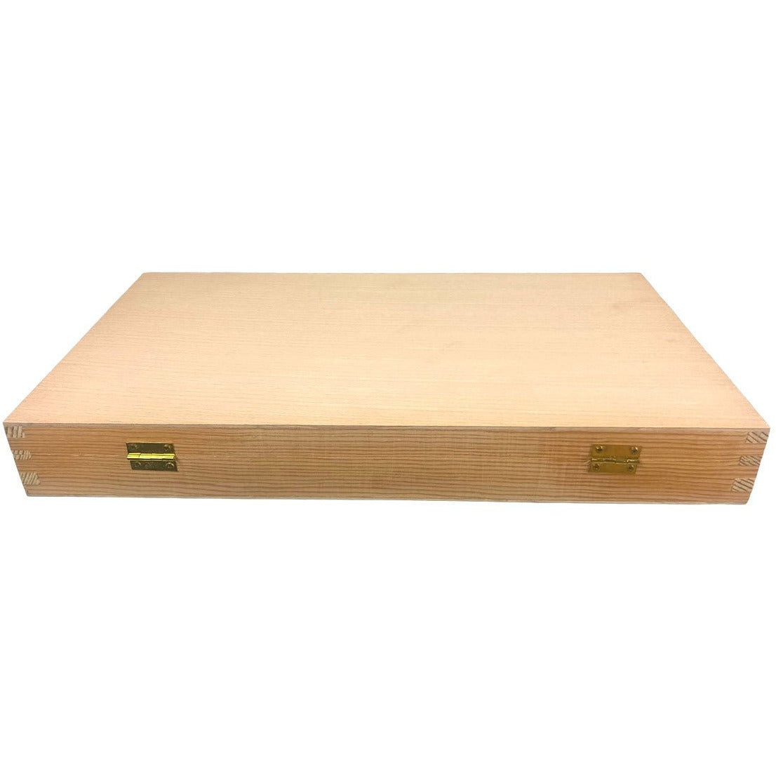 15 X 9 X 2 Inch Felt Lined Wooden Box With Metal Hinges And Clasps - TJ05-31475 - ToolUSA