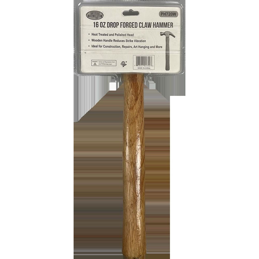 16 Inches Heavy Duty Forged Metal Claw Hammer - Wooden Handle - PH-02720 - ToolUSA