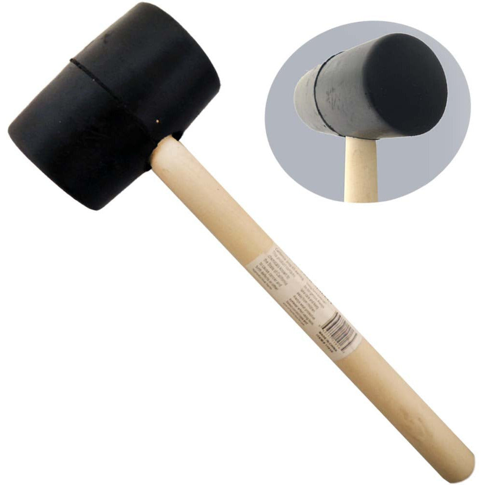 16 Oz. Rubber Mallet For Gentle Work, Will Not Scratch Or Spark Against Metal - PH900-W16-YH - ToolUSA