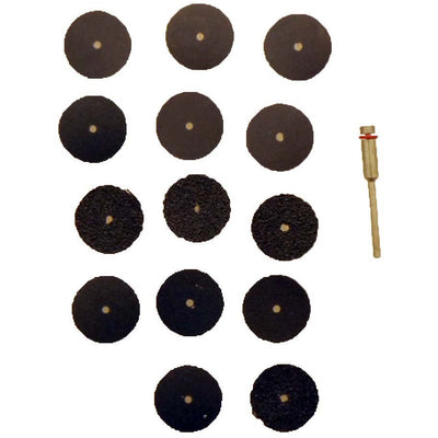 16 Pc Assorted Sand Paper Disc Set - 1/8" Shank (Pack of: 2) - TJ04-04802-Z02 - ToolUSA