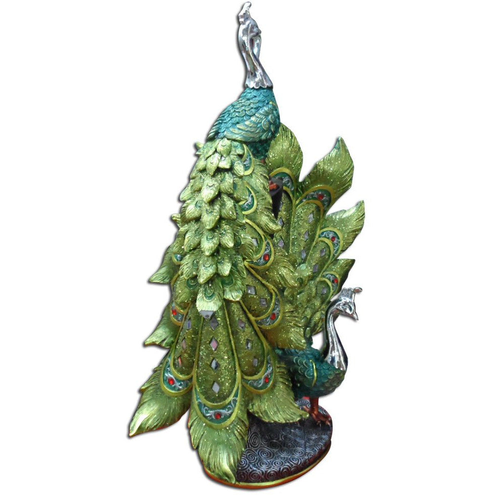 16.5 Inch Peacock Statuette Décor - 207-1374-YX - ToolUSA