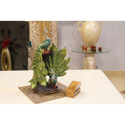 16.5 Inch Peacock Statuette Décor - 207-1374-YX - ToolUSA