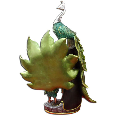 16.5 Inch Peacock Statuette Décor - 207-1374-YX - ToolUSA
