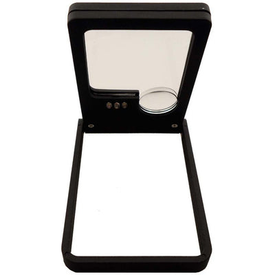 1.75" Square Lens Magnifier With LED & UV Light, And Tilting Frame Stand, 3 X and 10X Power - MG7637 - ToolUSA