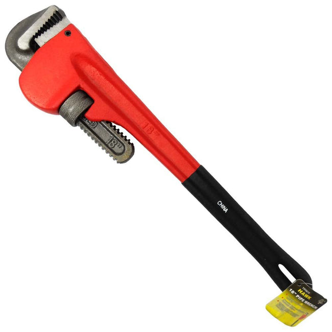 18" Heavy Duty Steel Pipe Wrench With Thumbwheel Adjustment Control - TP3618 - ToolUSA