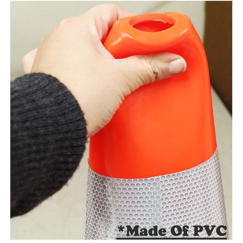 18 Inch Safety Cone with Reflective Strip (Pack of: 1) - SF-01218 - ToolUSA