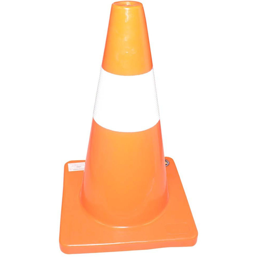 18 Inch Safety Cone with Reflective Strip (Pack of: 1) - SF-01218 - ToolUSA