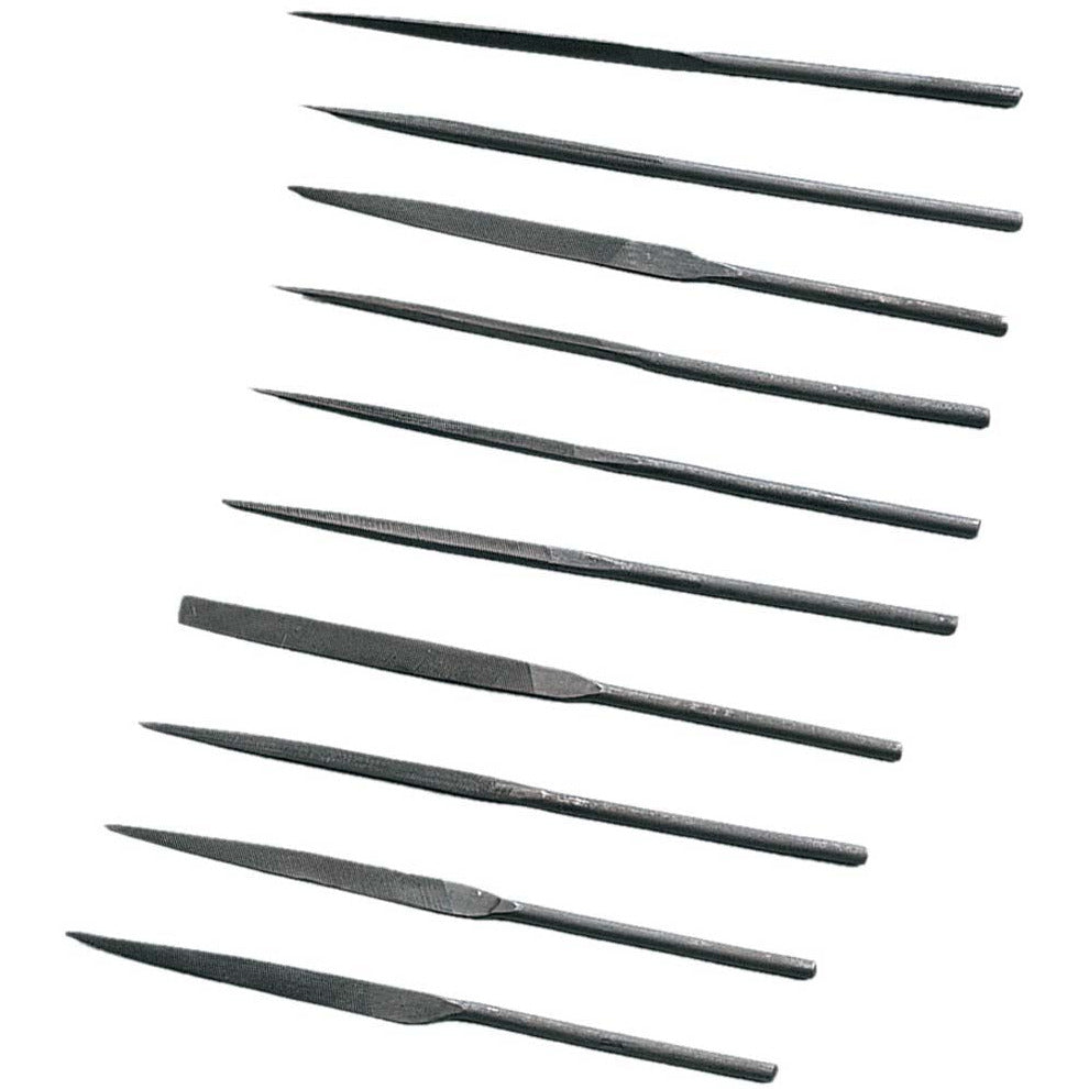 180mm x 5mm, 10 Piece Needle File Set With 10 Different Shapes - F-00341 - ToolUSA