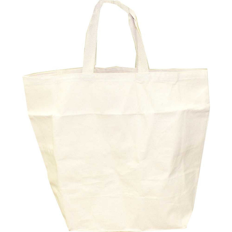 18x15 Inch White Cotton Canvas Bag with Gusset - AB-00219 - ToolUSA