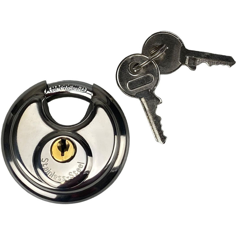 2-3/8 Inch Stainless Steel Disc Padlock - TZ7370-60 - ToolUSA