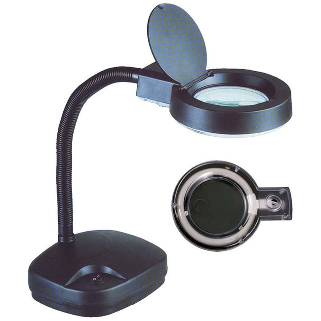 2-in-1 5x Black Magnifier & Table Lamp - MG-99550 - ToolUSA