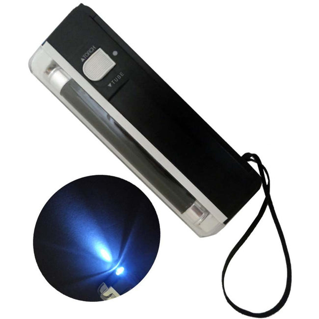 2 In 1 Flashlight And Money Detector Light, 6.25" x 2" x 5/8", With Wrist Strap - FL-90092 - ToolUSA