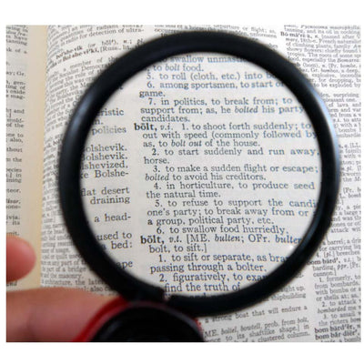 2 Inch Diameter, Swivel-Type Pocket Magnifier With 3X Power, And Flexable Leatherette Case - MG-00541 - ToolUSA