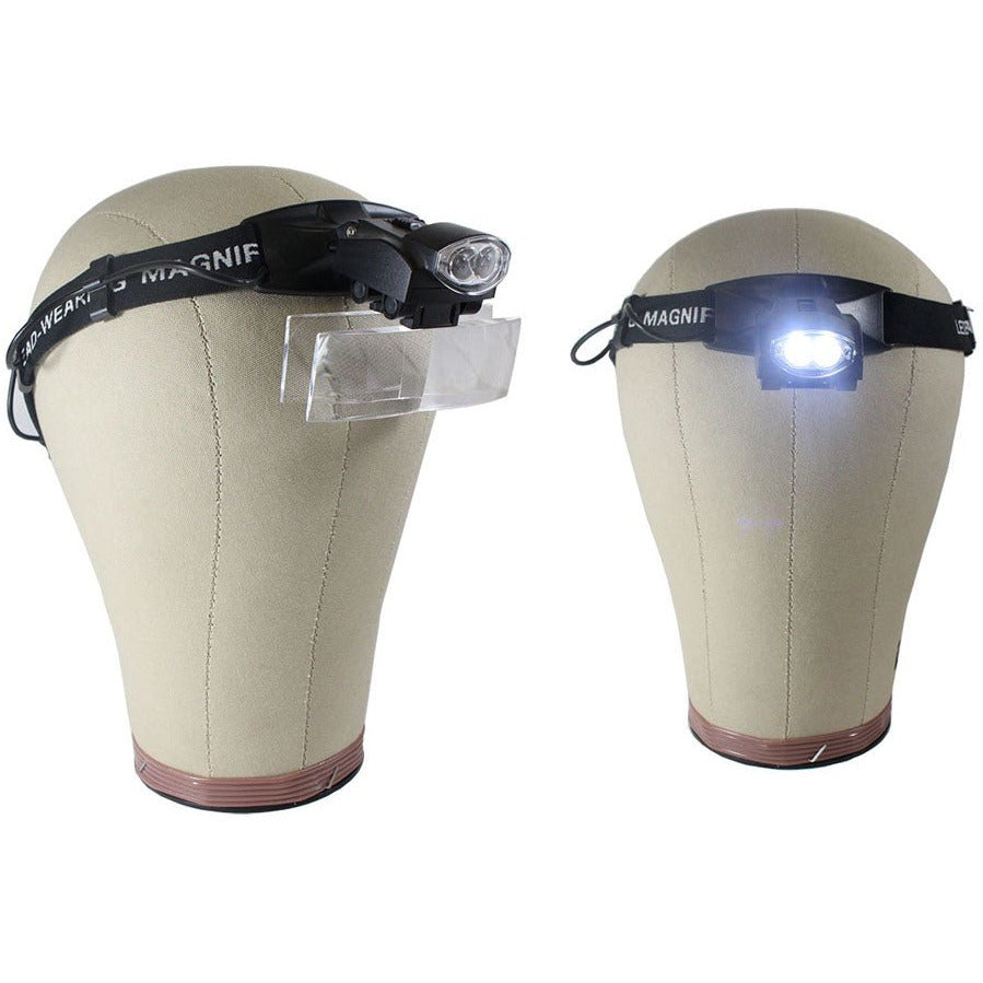 2 LED Lightweight Head Worn Magnifier - 11 Lenses - Adjustable Headband - MG-15155 - ToolUSA