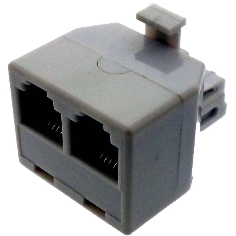 2 Outlet Modular Plastic Duplex Telephone Jack (Pack of: 2) - PA-00264-Z02 - ToolUSA