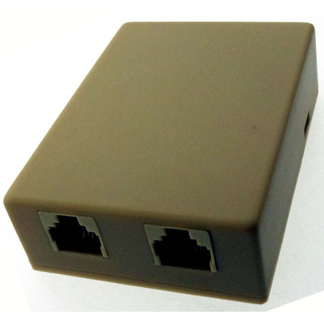 2 Outlet Plastic Modular Connecting Phone Jack Block (Pack of: 2) - PA-01664-Z02 - ToolUSA