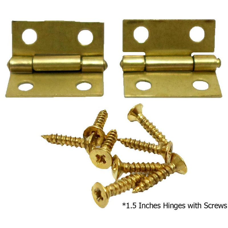 2 Pack 1.5" Utility Hinges with Screws (Pack of: 2) - HW-11015-Z02 - ToolUSA