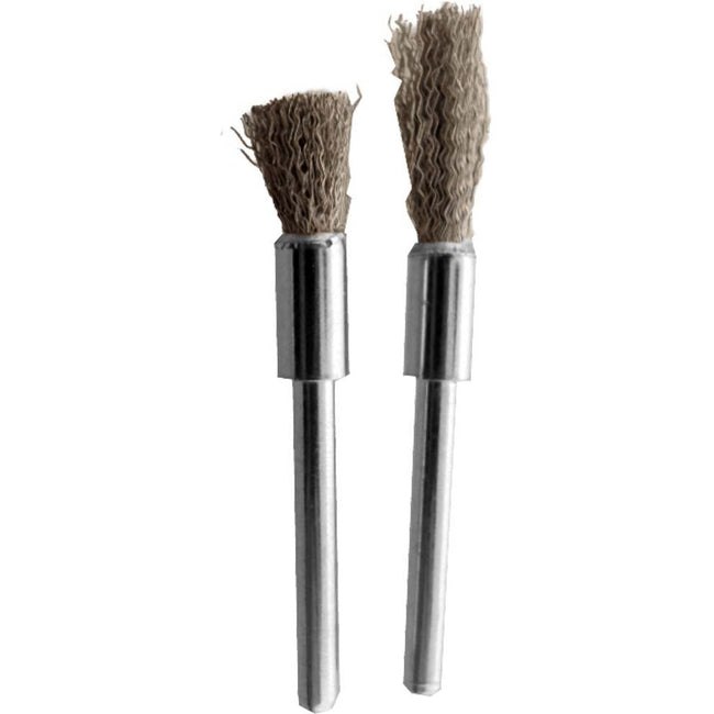 2 Pc. Steel End Brushes, 1/8" Shank (Pack of: 2) - TJ04-04423-Z02 - ToolUSA
