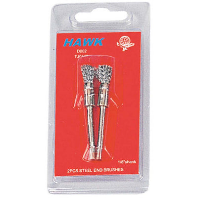 2 Pc. Steel End Brushes, 1/8" Shank (Pack of: 2) - TJ04-04423-Z02 - ToolUSA