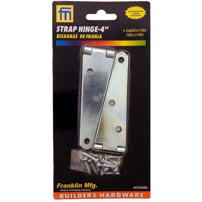 2 Piece 4" Strap Hinges for Cabinet Door - TH8264BL-YZ - ToolUSA