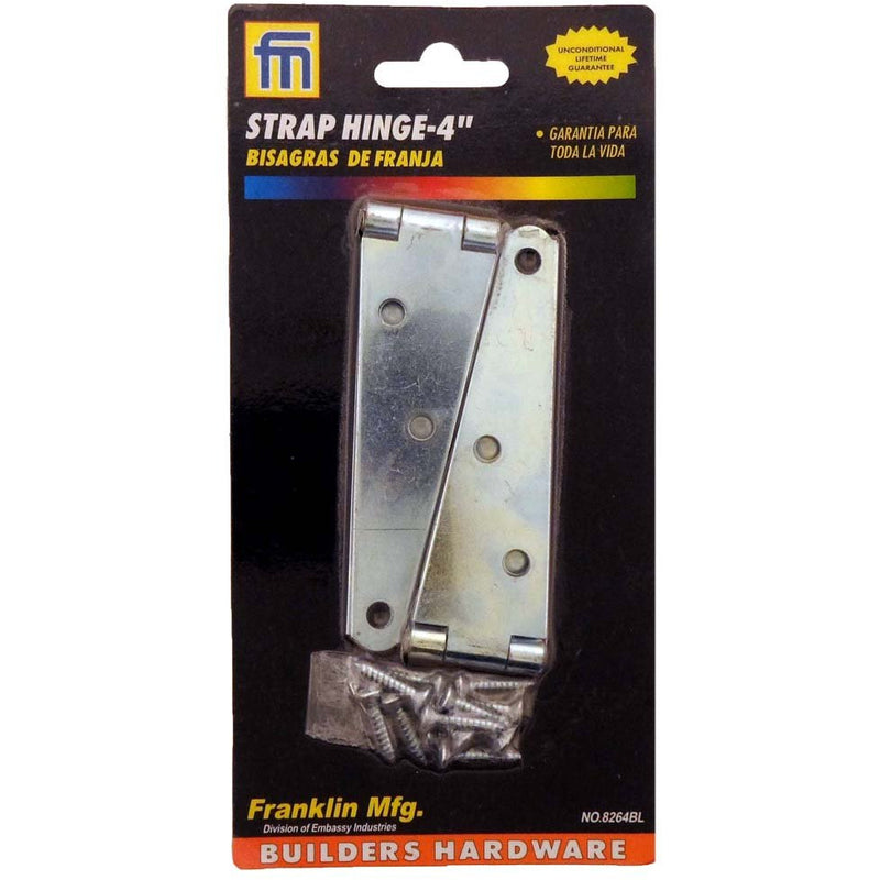 2 Piece 4" Strap Hinges for Cabinet Door - TH8264BL-YZ - ToolUSA
