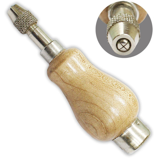 2 Piece Handheld Chuck Set, Wooden Handle (Pack of: 2) - TJ01-03325-Z02 - ToolUSA