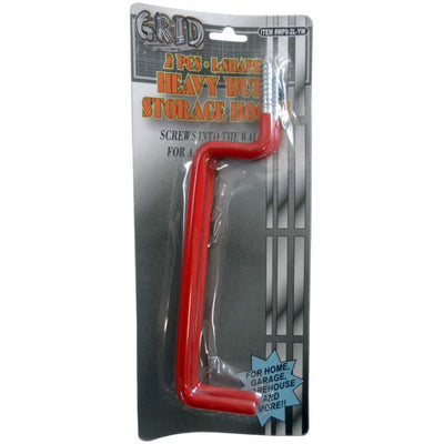 2 Piece Heavy Duty Storage Hooks - "L" Shaped - Vinyl Coating - WP-WP8-2L-YW - ToolUSA